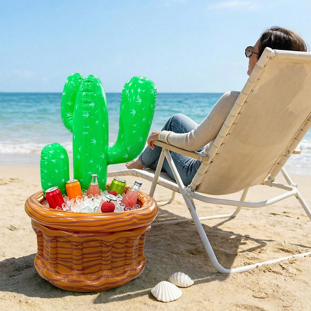 1pc Inflatable Coconut Tree & Cactus Beverage Cooler