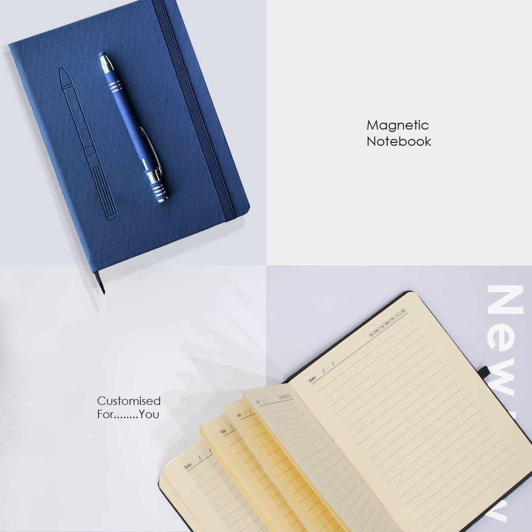 Magnatic notebook with pen