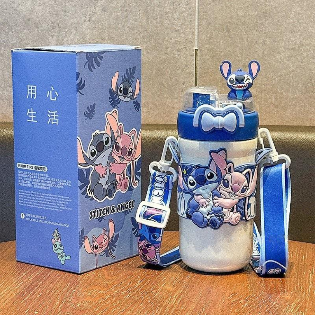 Stitch Double Drinking Cup with Gift Bag & Accessories