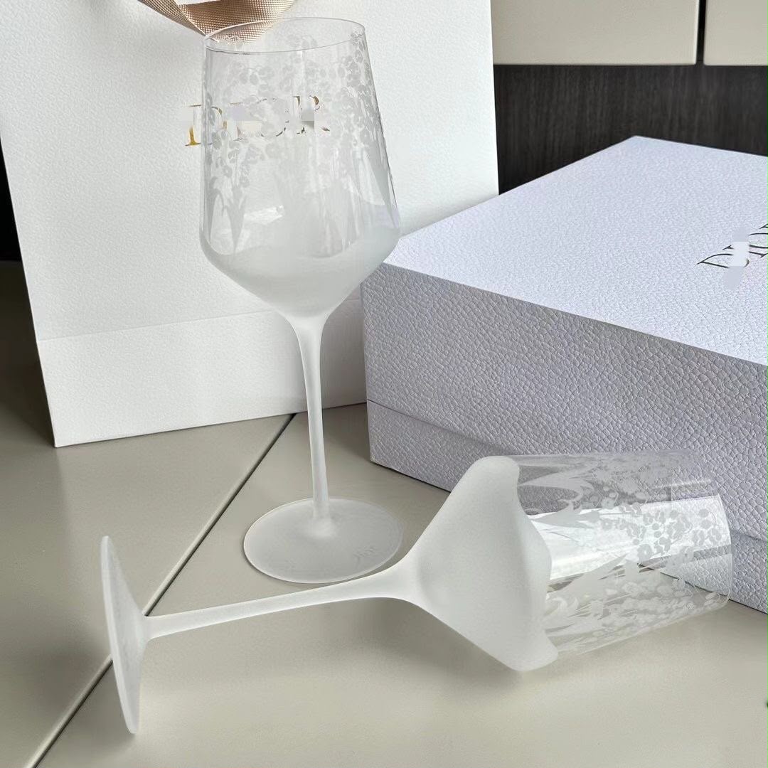 Dior Light luxury Lily of the Valley pattern crystal glass gift box DIOR