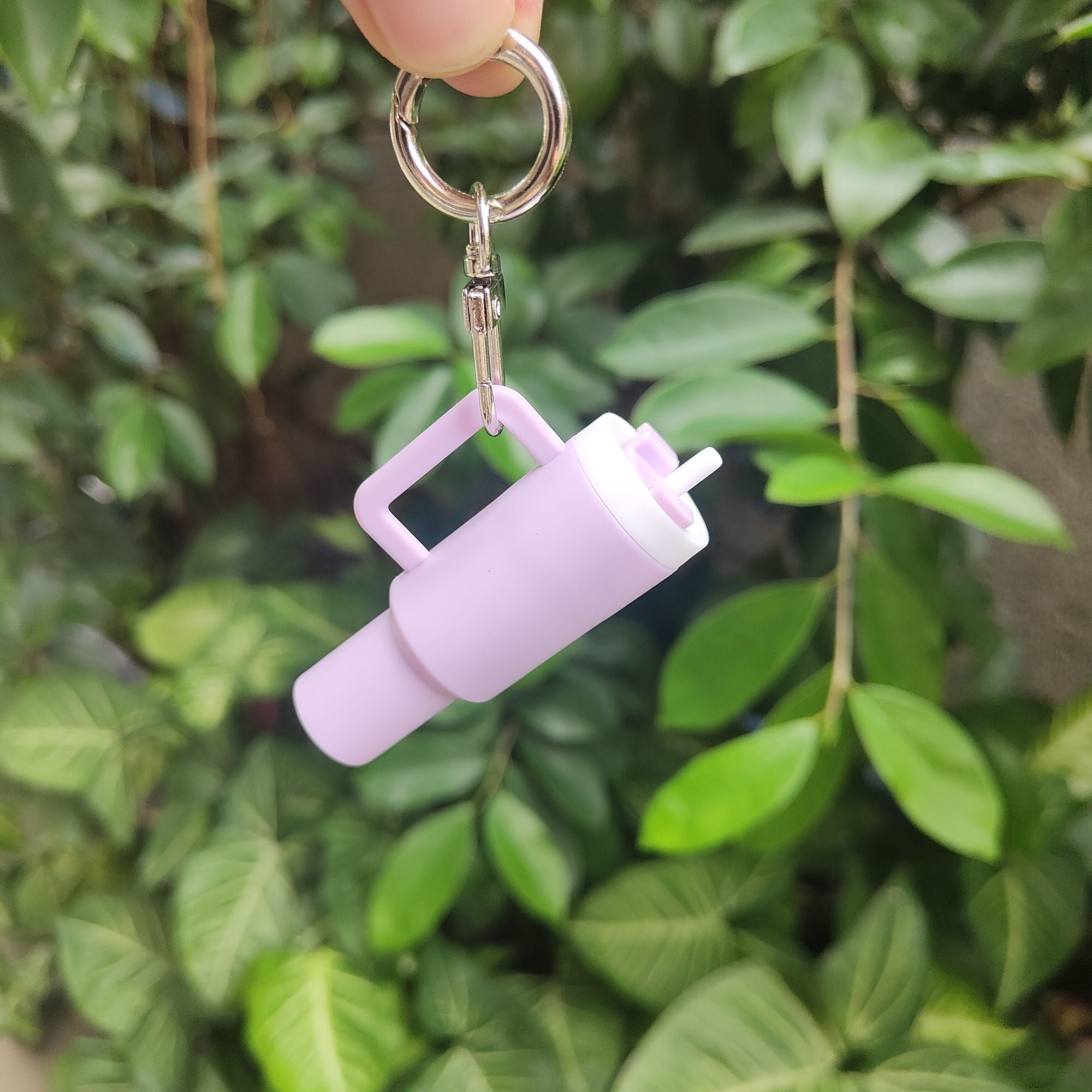 Ice cup cute small bottle keychain & lipstick holder.