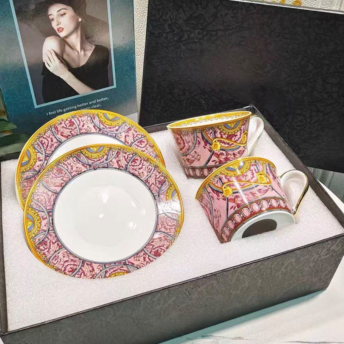 Versace La Scala del Palazzo Rosa Espresso Set