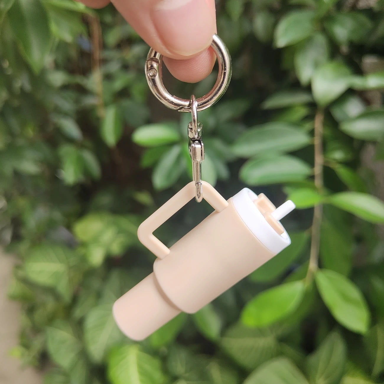 Ice cup cute small bottle keychain & lipstick holder.