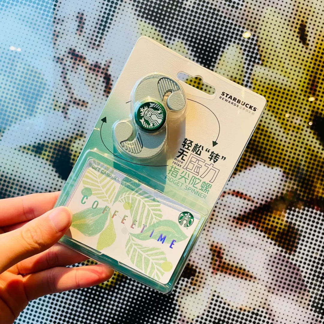 Starbucks Fidget Spinner with Coffee Gift Card
