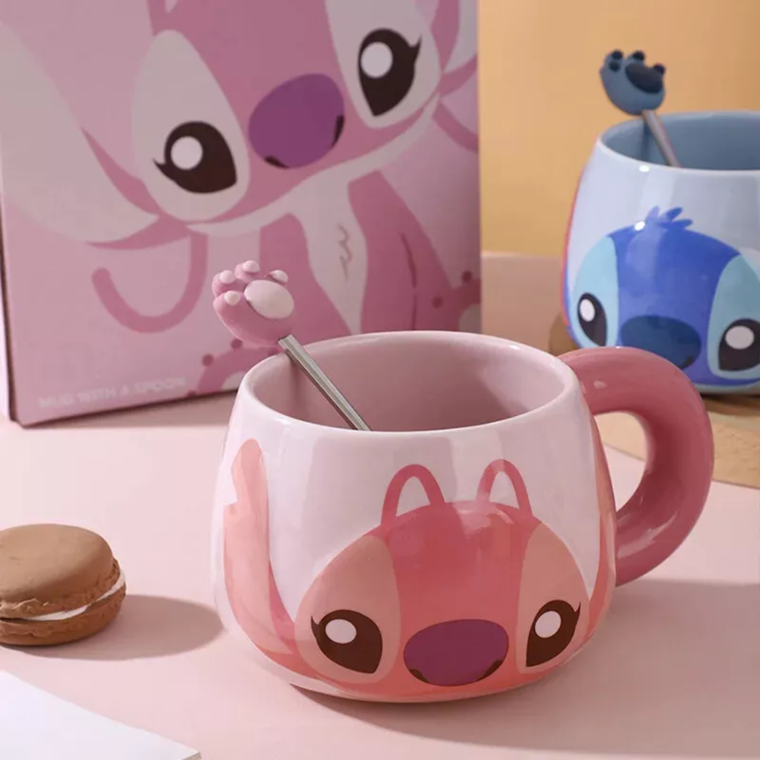 Disney Stitch & Angel Mug with Accessories