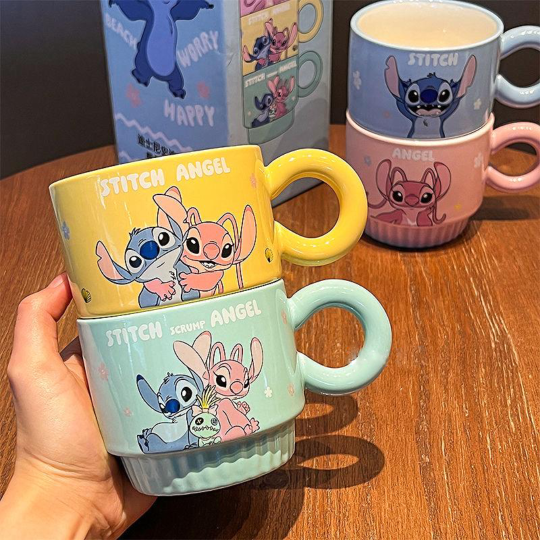 Disney Stitch & Angel ceramic cup