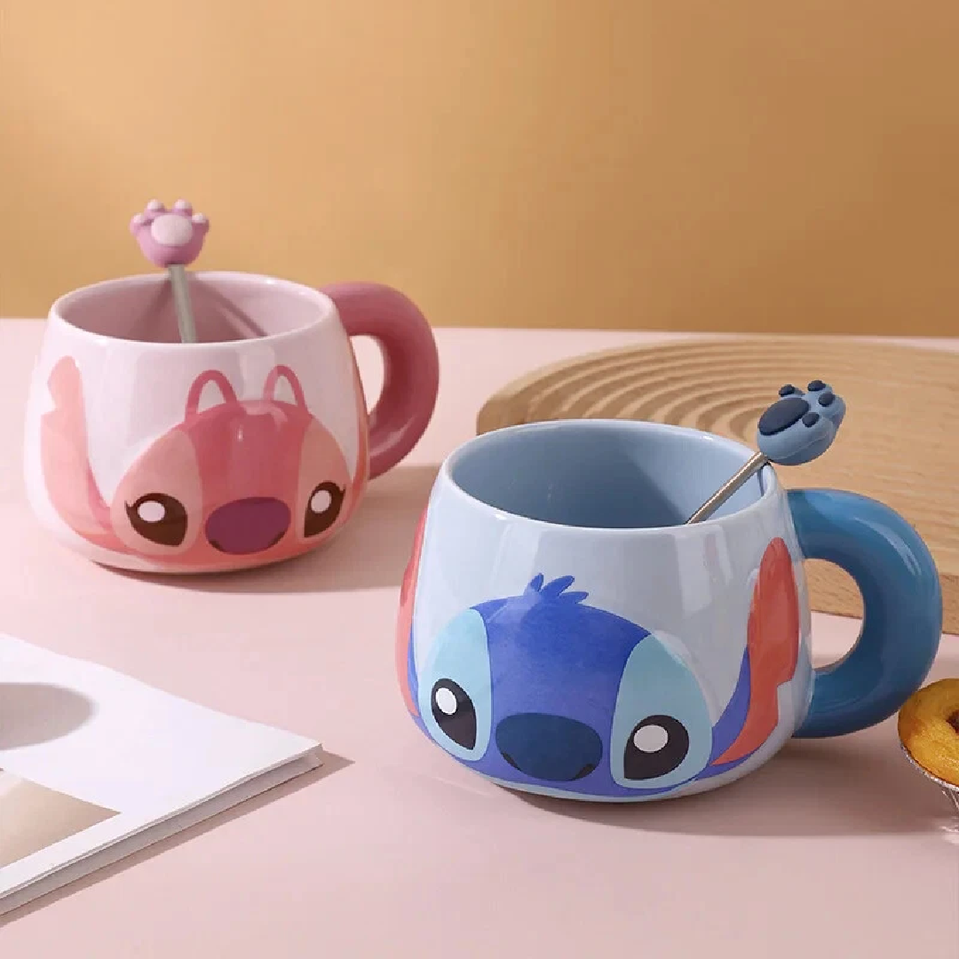 Disney Stitch & Angel Mug with Accessories
