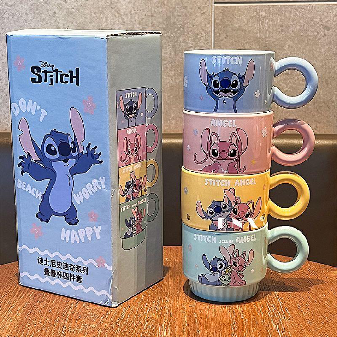 Disney Stitch & Angel ceramic cup