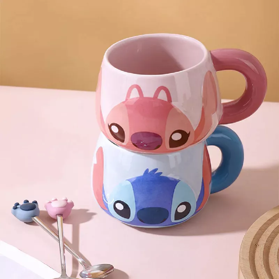 Disney Stitch & Angel Mug with Accessories