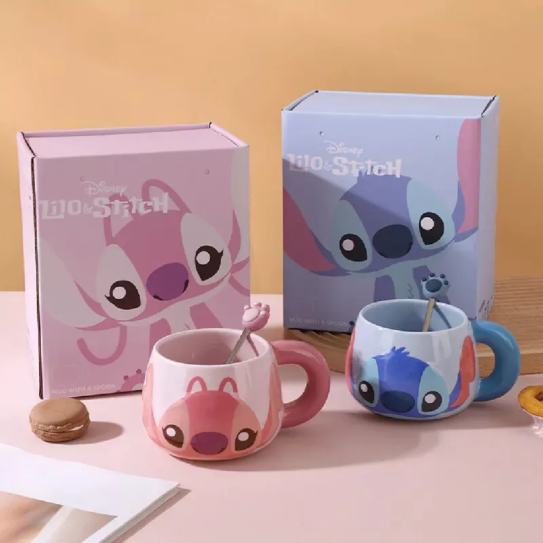 Disney Stitch & Angel Mug with Accessories