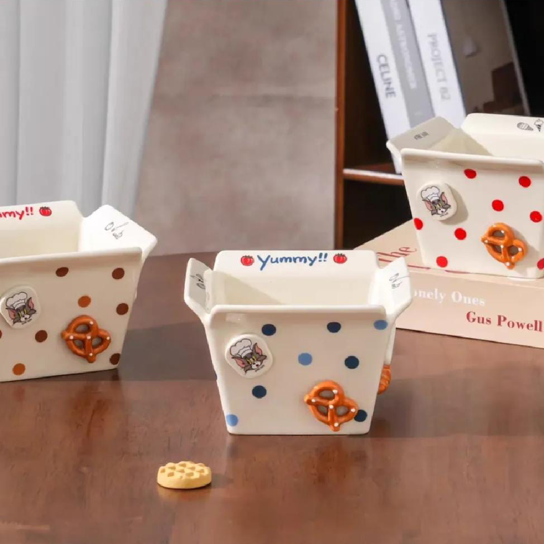 Tom & Jerry Polka Dot Ceramic Snack Bowl