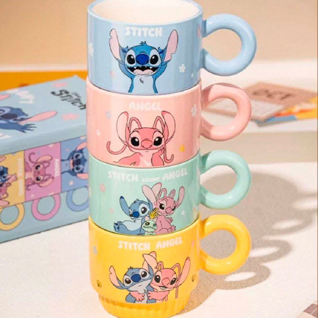 Disney Stitch & Angel ceramic cup