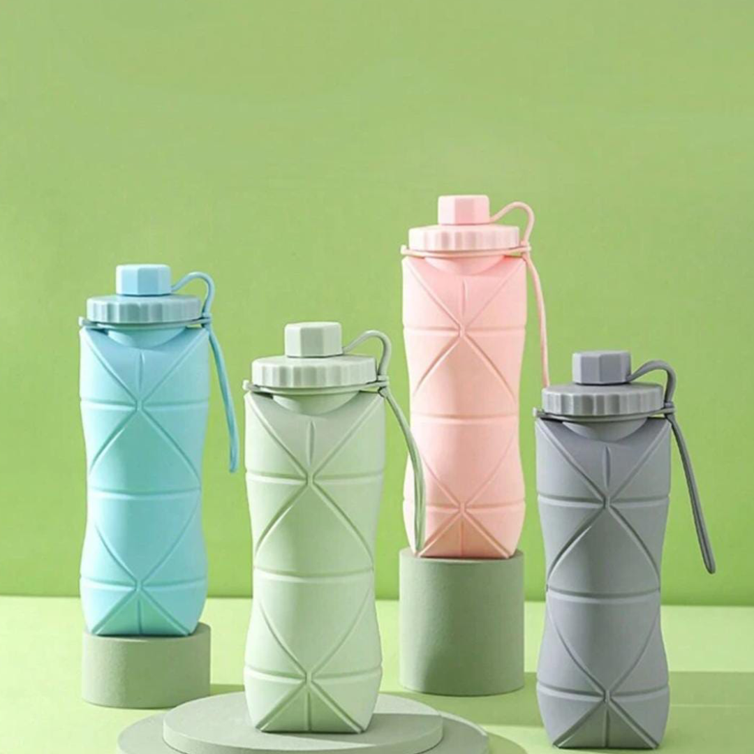 Silicone Folding Water Bottle – Collapsible & Portable