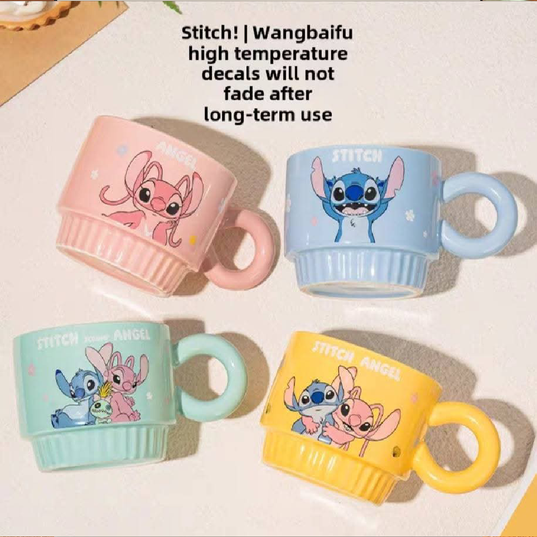 Disney Stitch & Angel ceramic cup