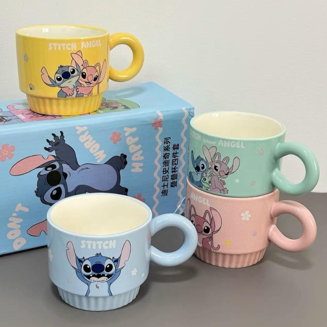 Disney Stitch & Angel ceramic cup
