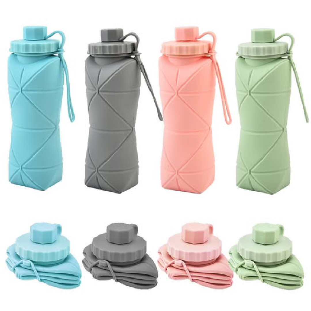 Silicone Folding Water Bottle – Collapsible & Portable