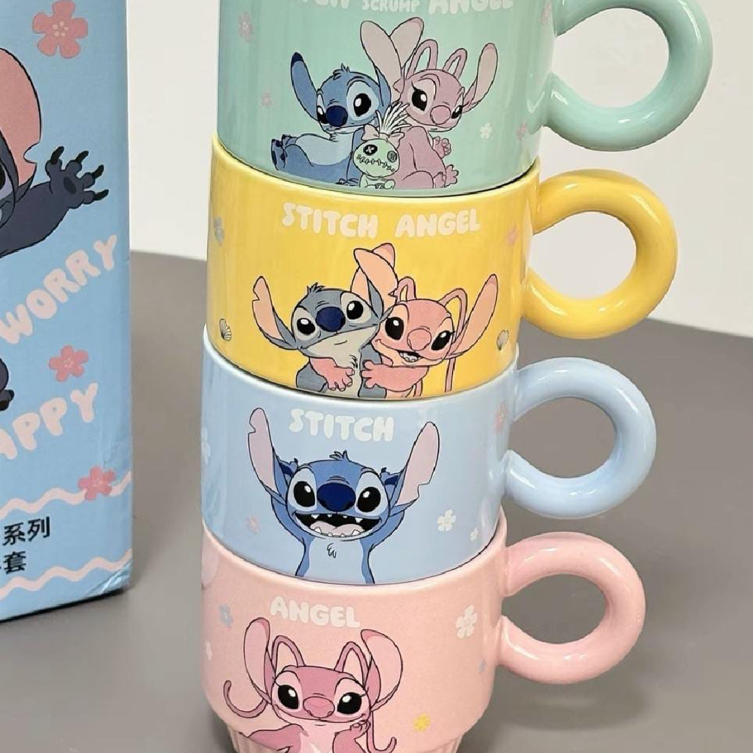 Disney Stitch & Angel ceramic cup