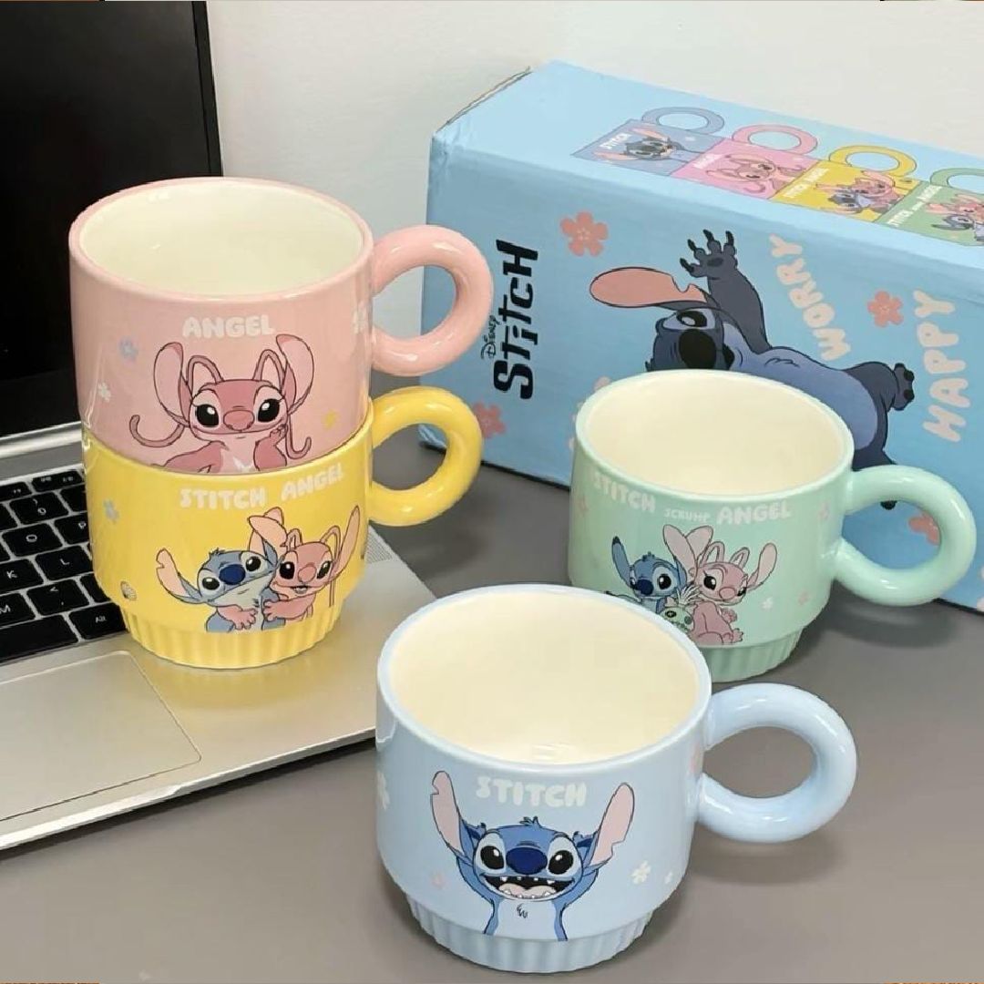 Disney Stitch & Angel ceramic cup
