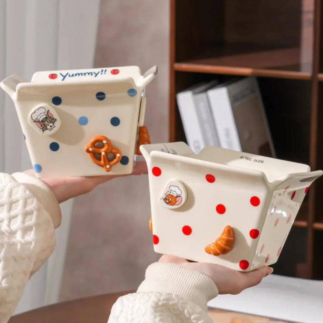 Tom & Jerry Polka Dot Ceramic Snack Bowl