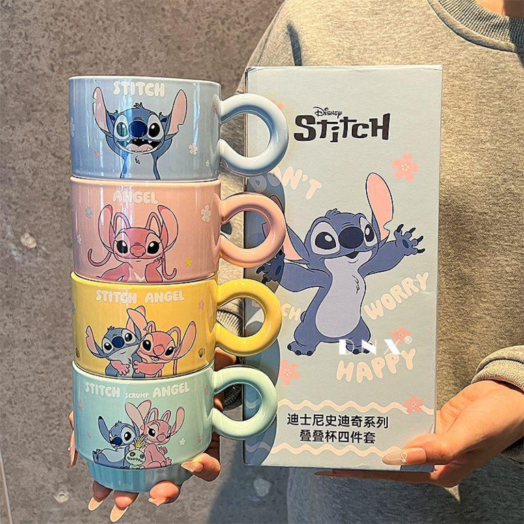 Disney Stitch & Angel ceramic cup