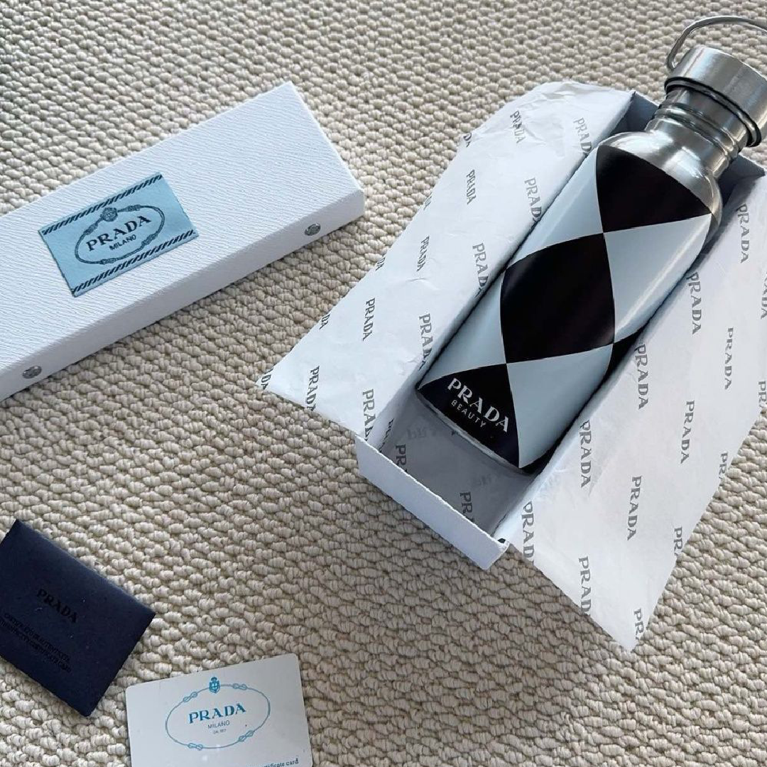Prada Limited Edition Stainless Steel Water Bottle