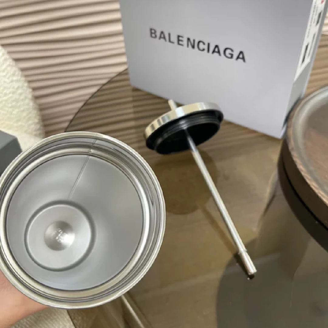 Balenciaga Stainless Steel Tumbler with Straw