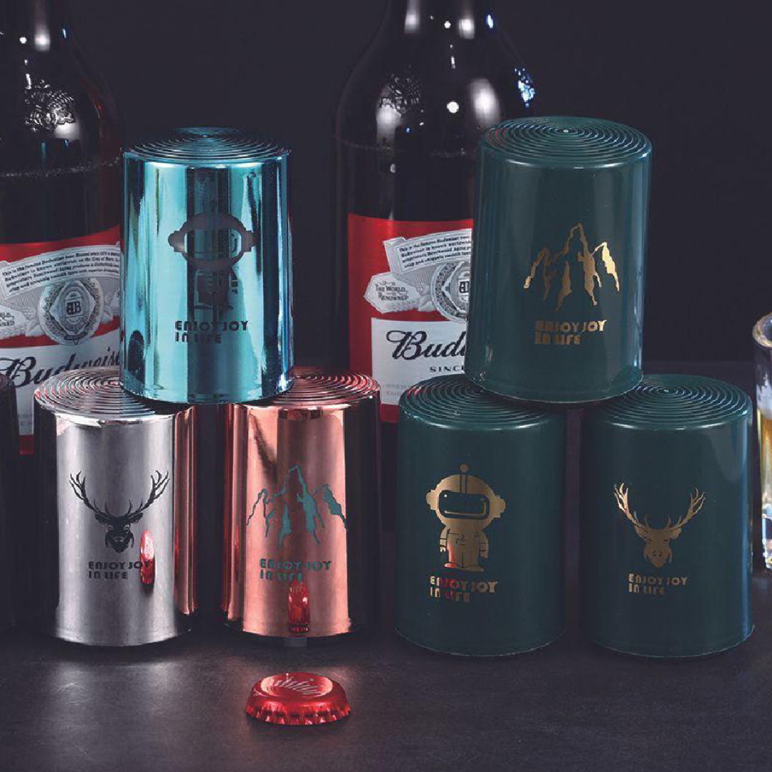 Automatic Pop-Up Can Lid Opener with Metallic Finish