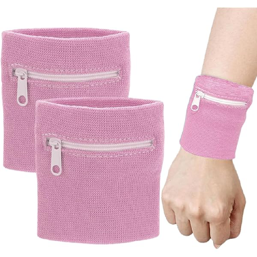 A wristband with a zipper