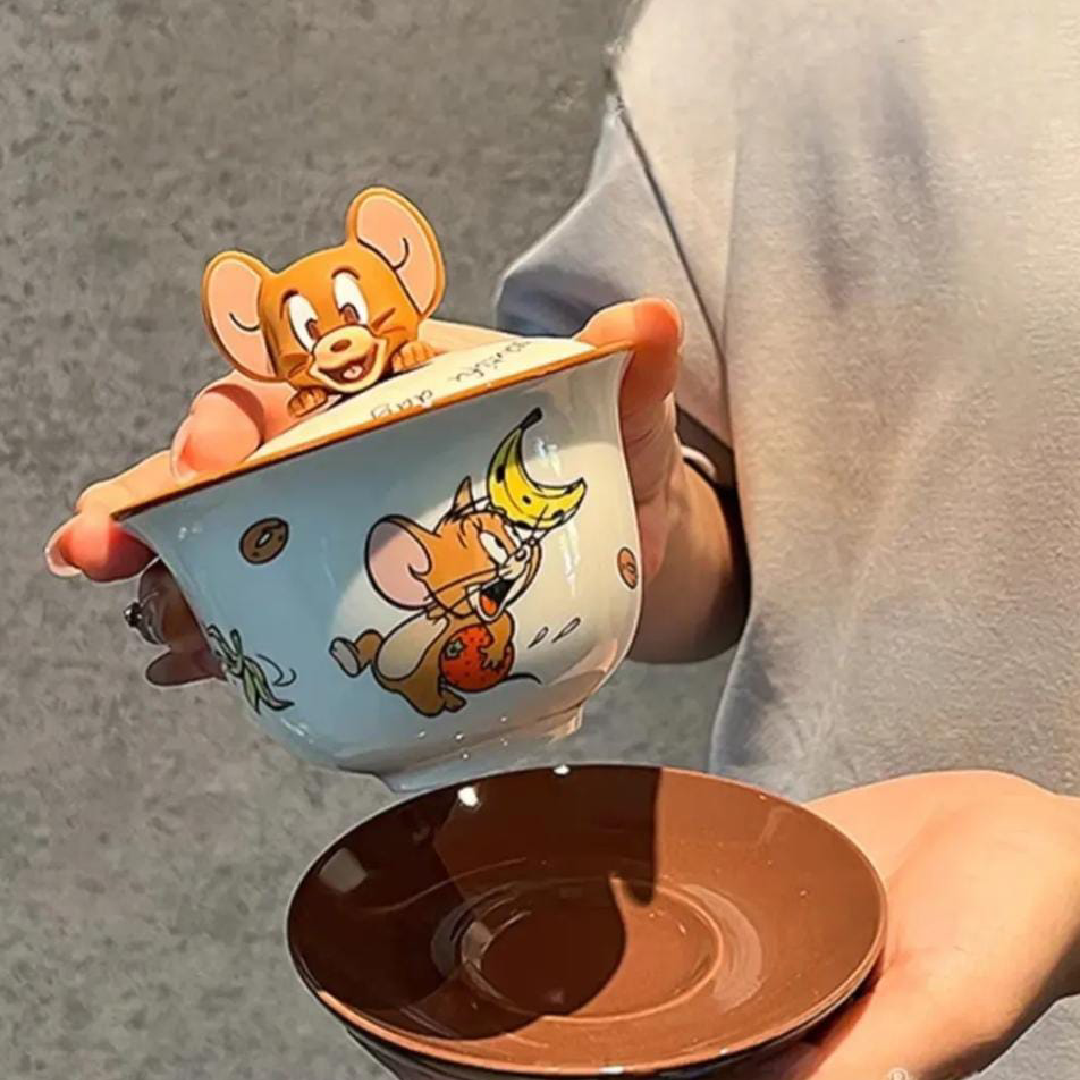 Tom & Jerry Ceramic Tea Set with Gift Bag