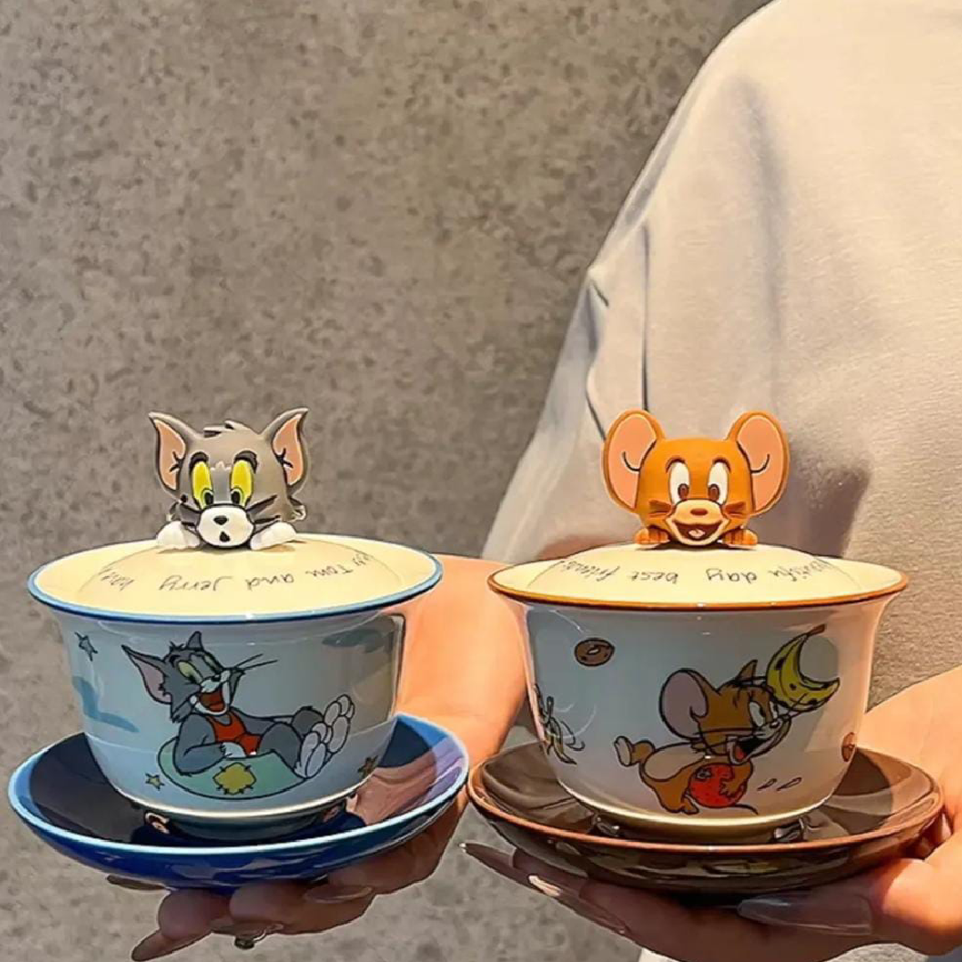 Tom & Jerry Ceramic Tea Set with Gift Bag