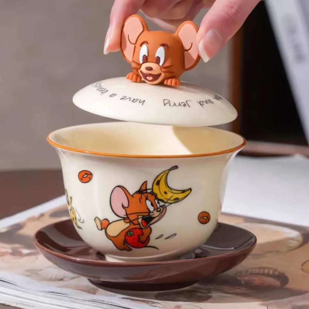 Tom & Jerry Ceramic Tea Set with Gift Bag
