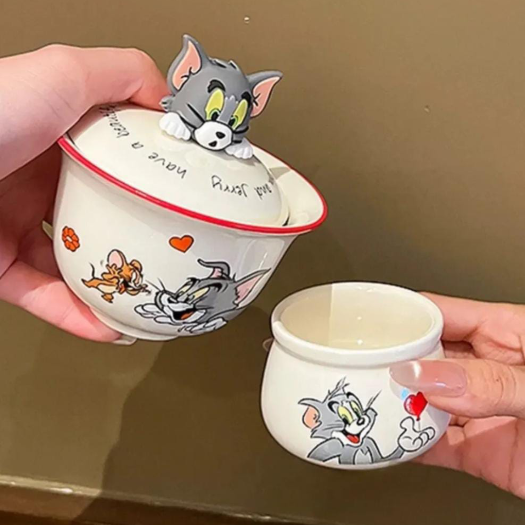 Tom & Jerry Ceramic Tea Set with Gift Bag