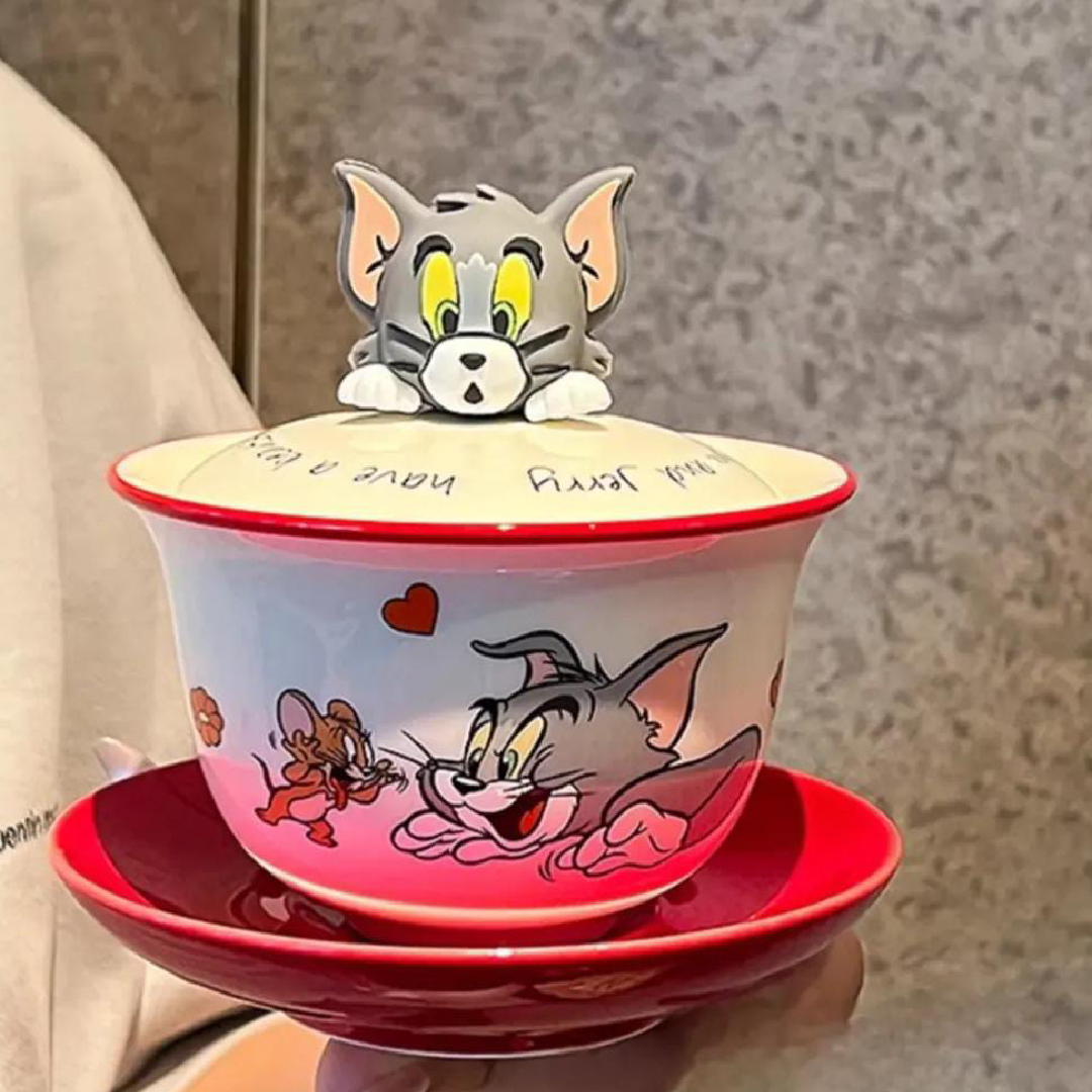 Tom & Jerry Ceramic Tea Set with Gift Bag