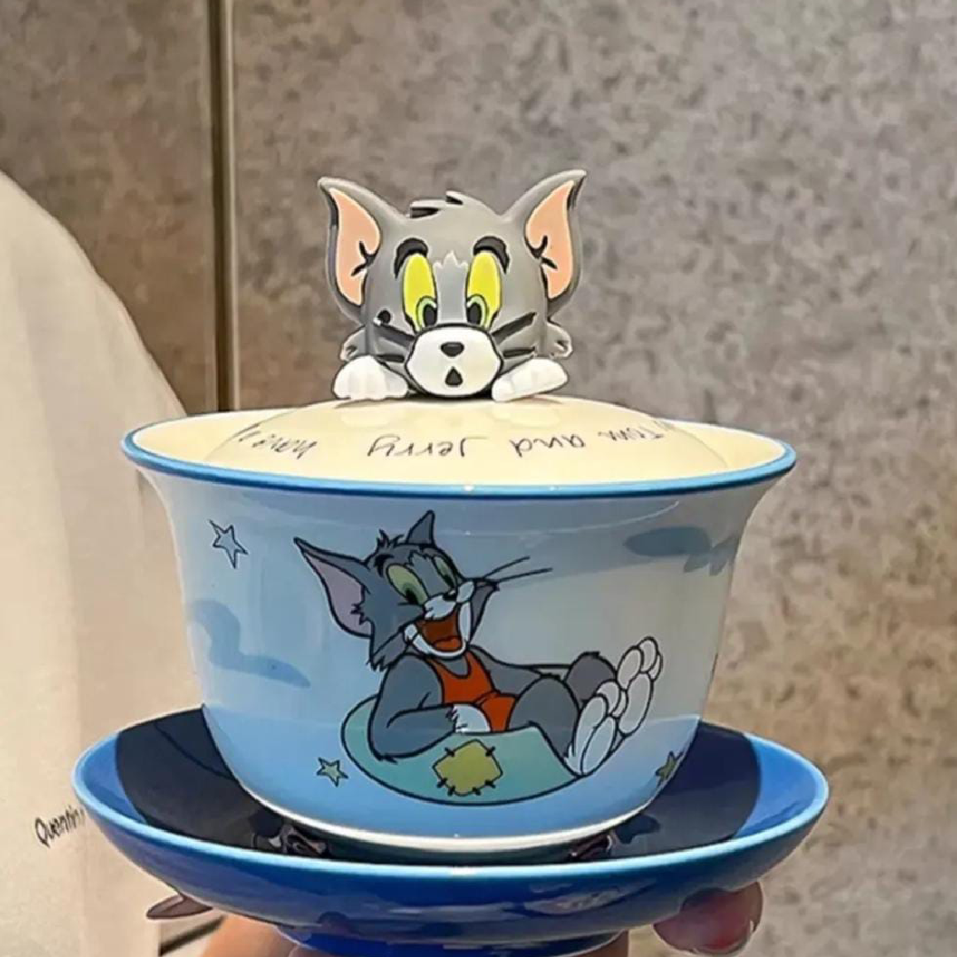 Tom & Jerry Ceramic Tea Set with Gift Bag