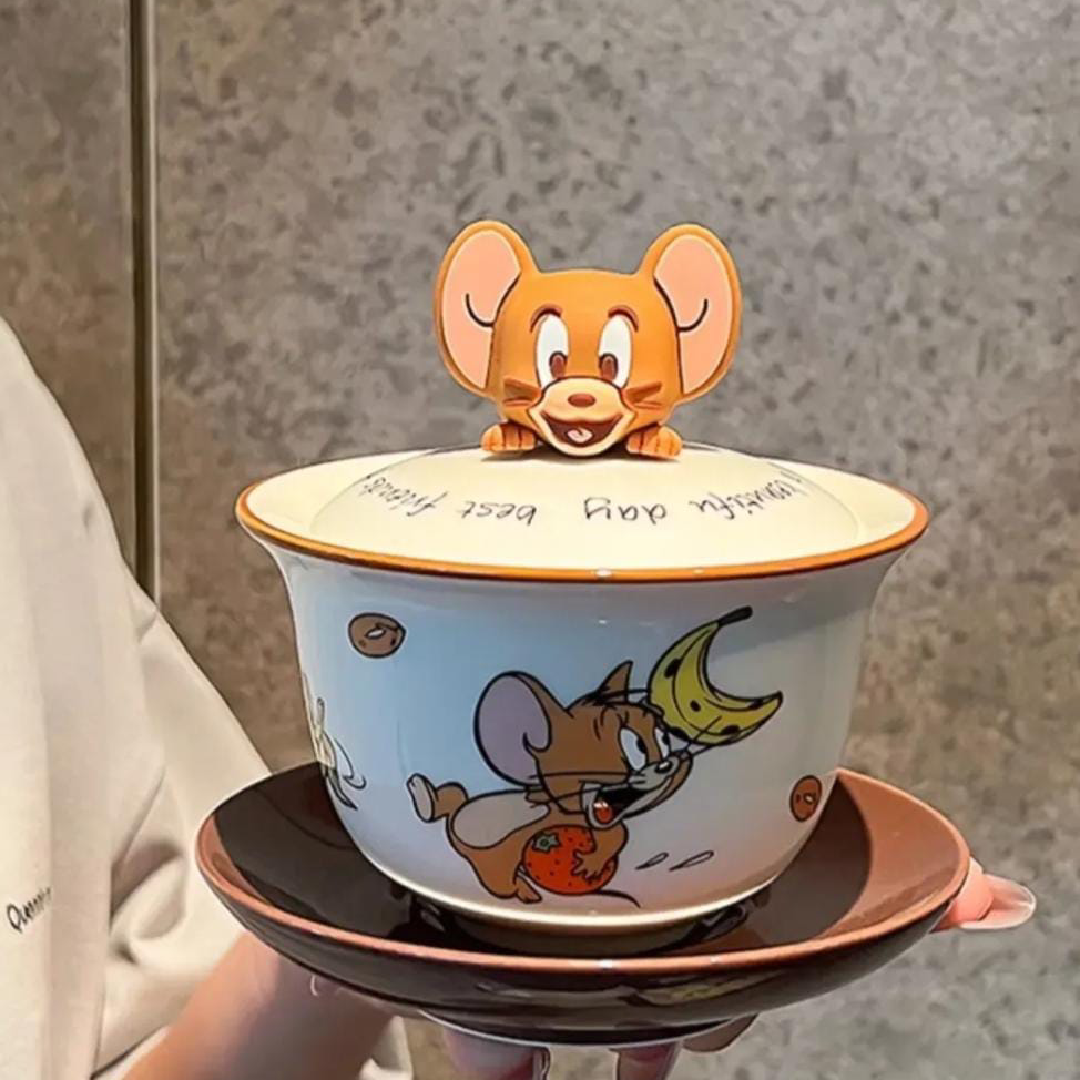Tom & Jerry Ceramic Tea Set with Gift Bag