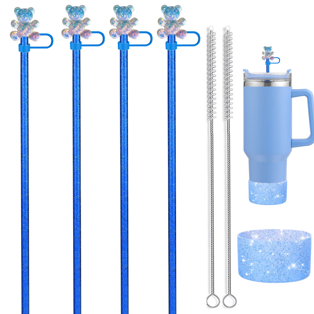 Glitter tumbler straw