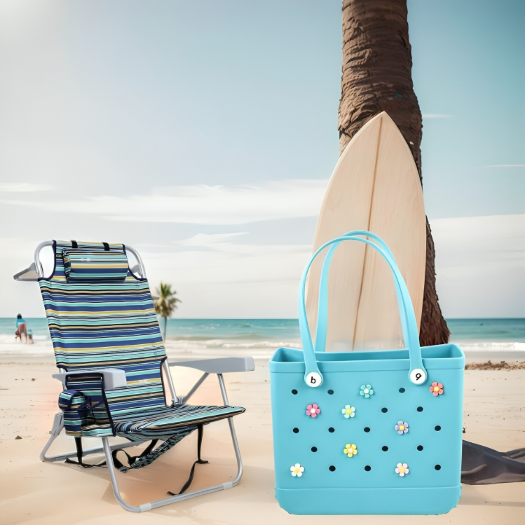 Colorful floral charms bag