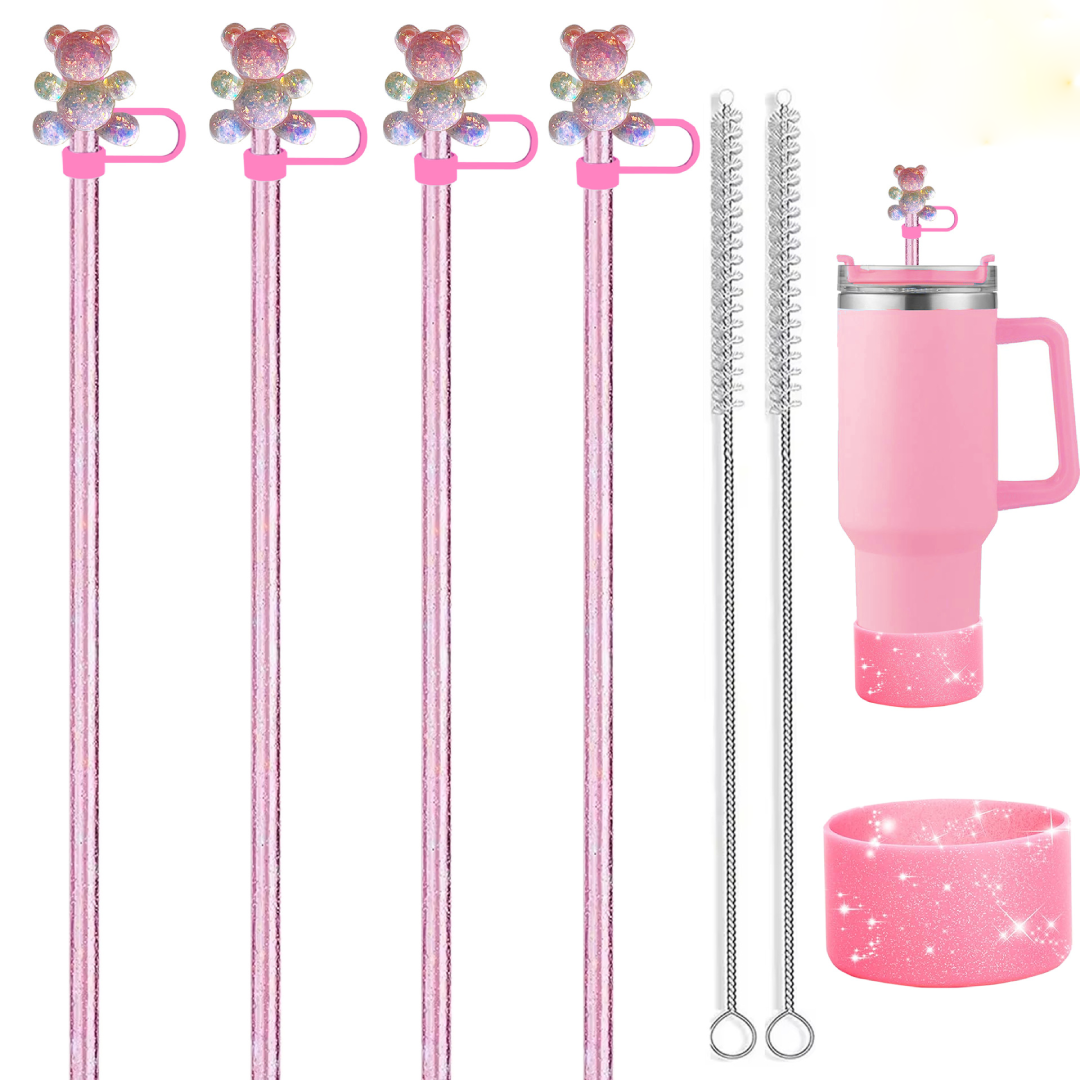 Glitter tumbler straw