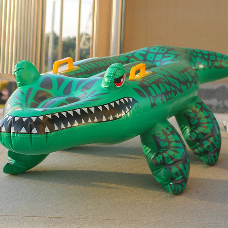 Inflatable Green Crocodile Shaped Water Float