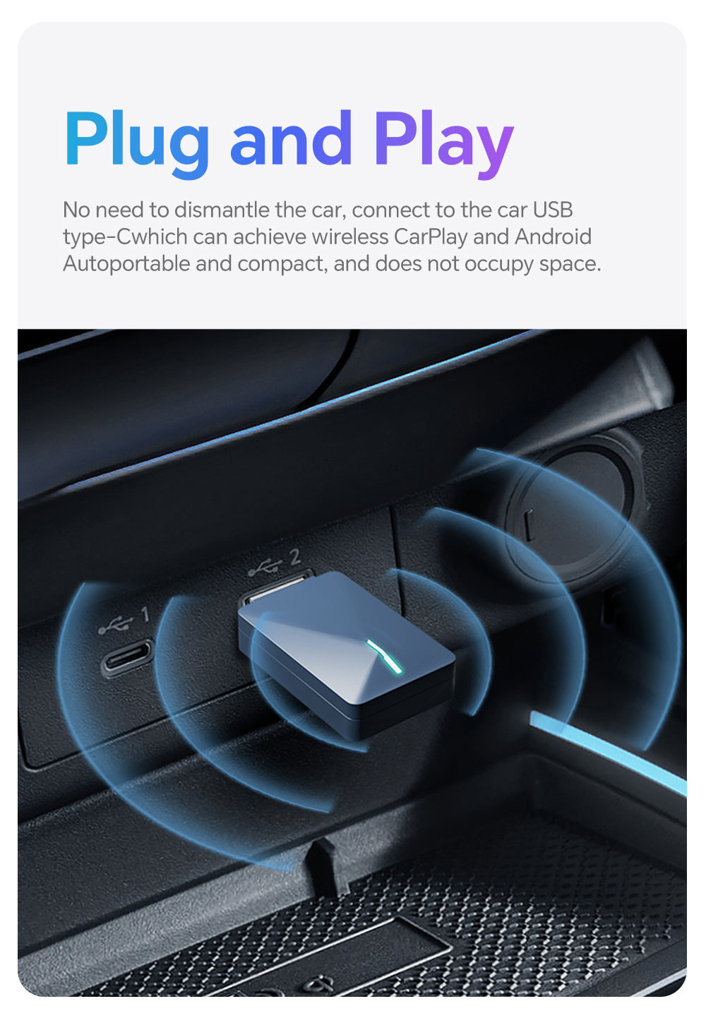 Wireless 2in1 Apple carplay & Android Auto - Blend Gifts