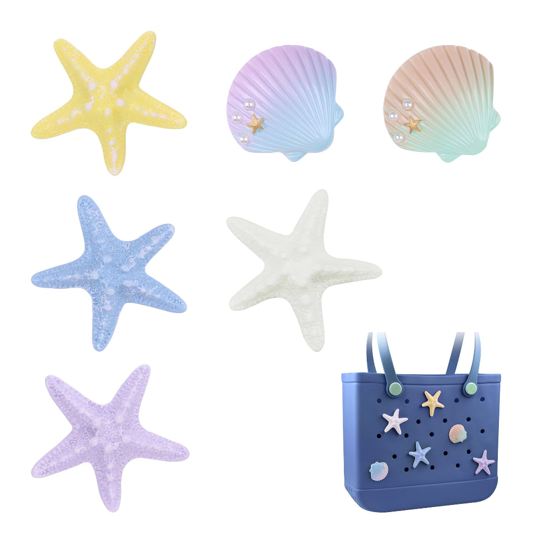 starfish and seashell charms