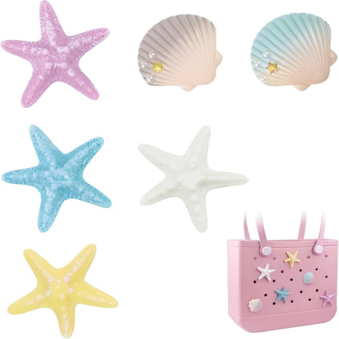 starfish and seashell charms