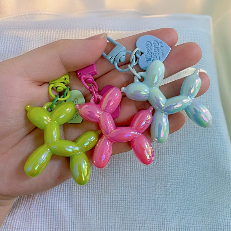 Metallic Balloon Puppy Bag Charm