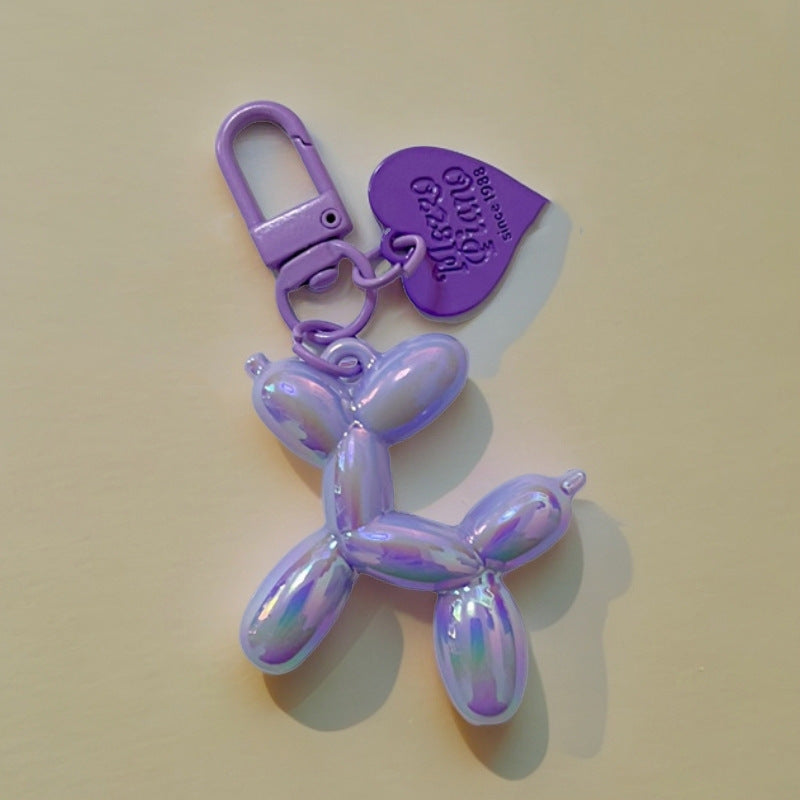 Metallic Balloon Puppy Bag Charm