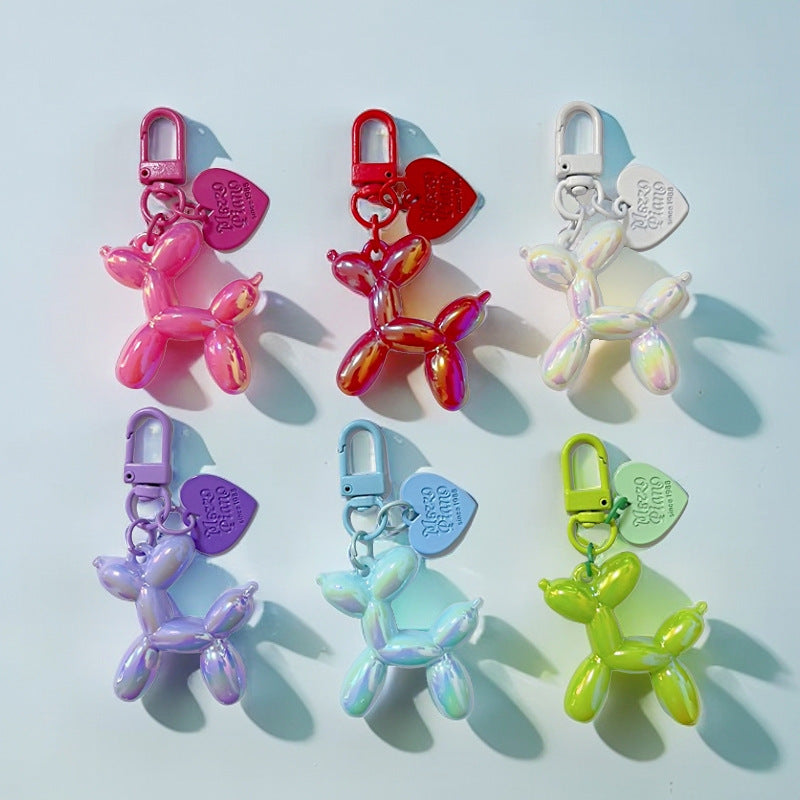 Metallic Balloon Puppy Bag Charm