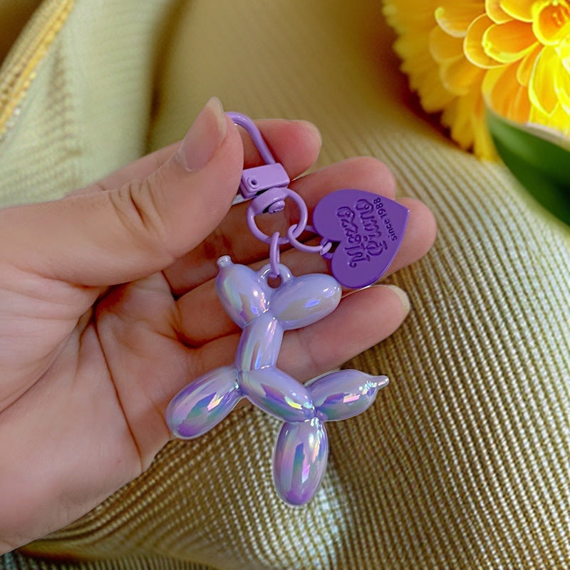 Metallic Balloon Puppy Bag Charm