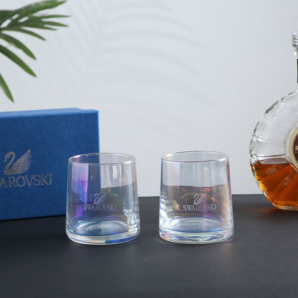 Swarovski two iridescent glass