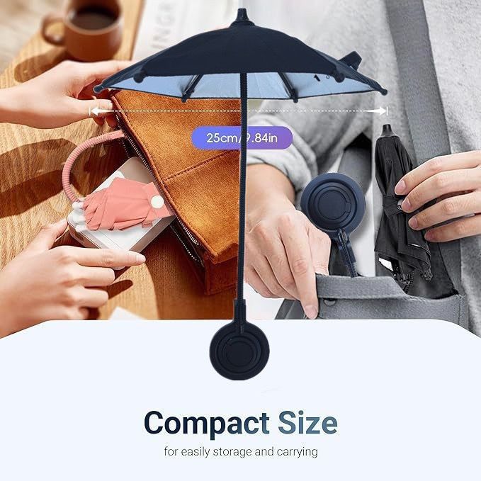 A mini umbrella phone accessory
