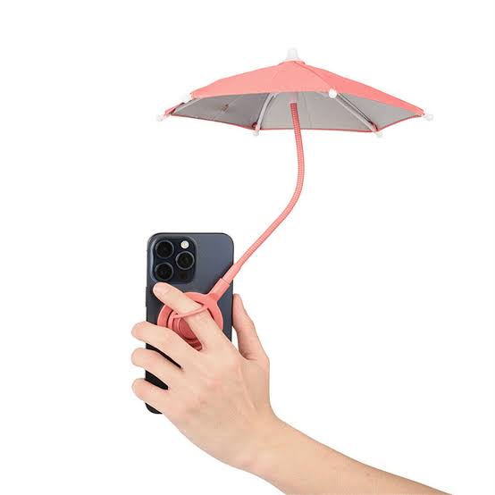 A mini umbrella phone accessory