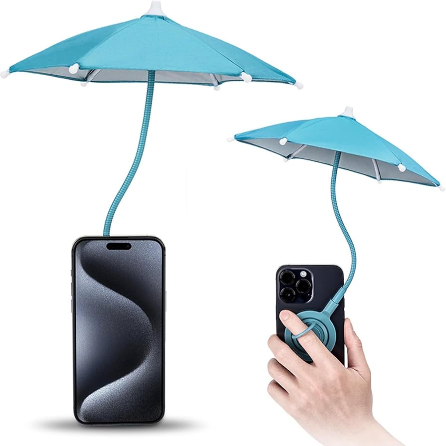 A mini umbrella phone accessory